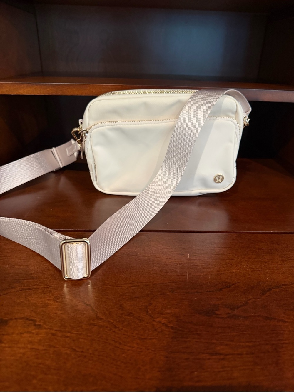 lululemon athletica Cream Crossbody Camera Bag with Wide Adjustable Strap
